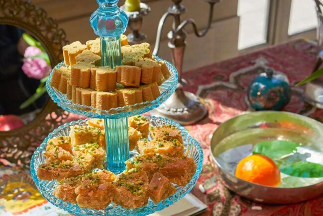 Nowruz Haftseen table arrangement