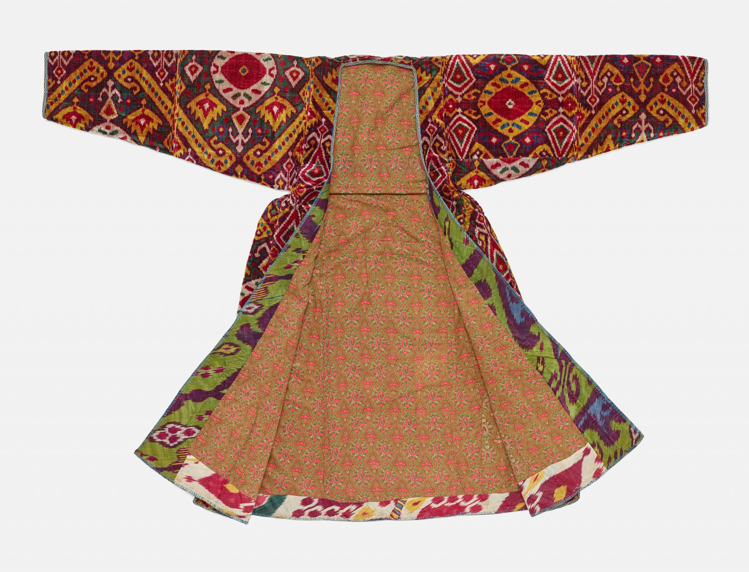 Patterned multicolored woman's robe.