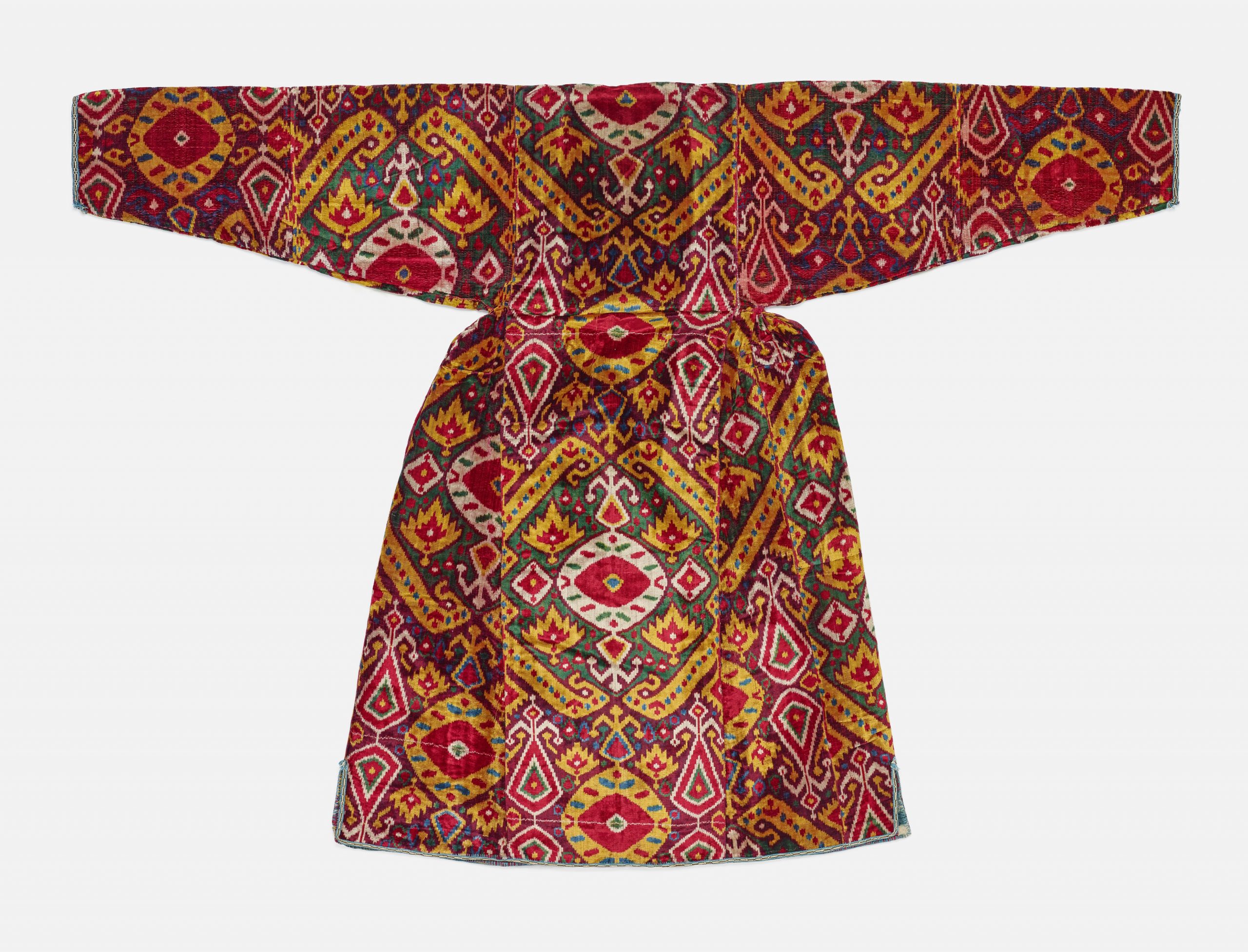 Patterned multicolored woman's robe.