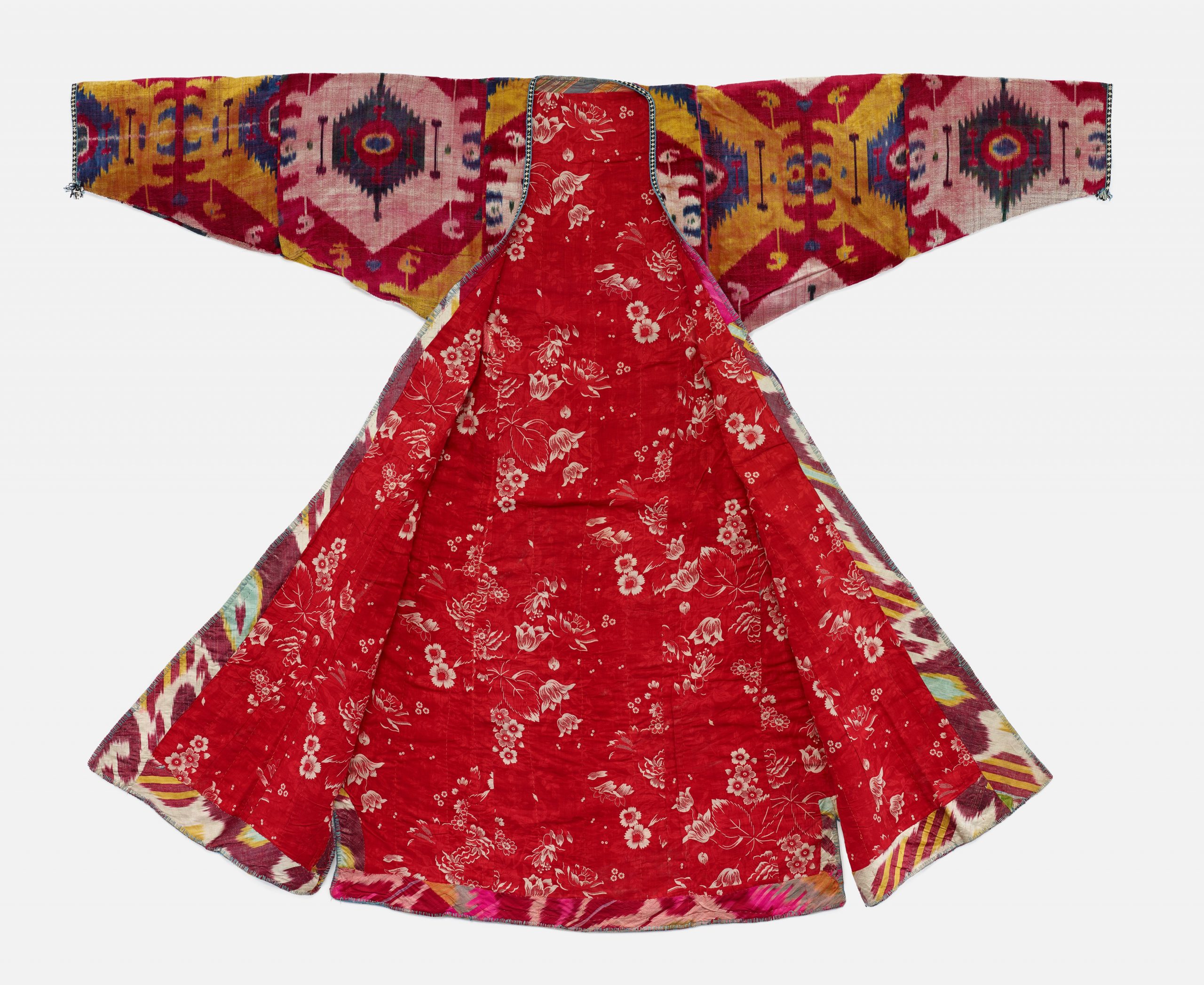 Patterned multicolored woman's robe.