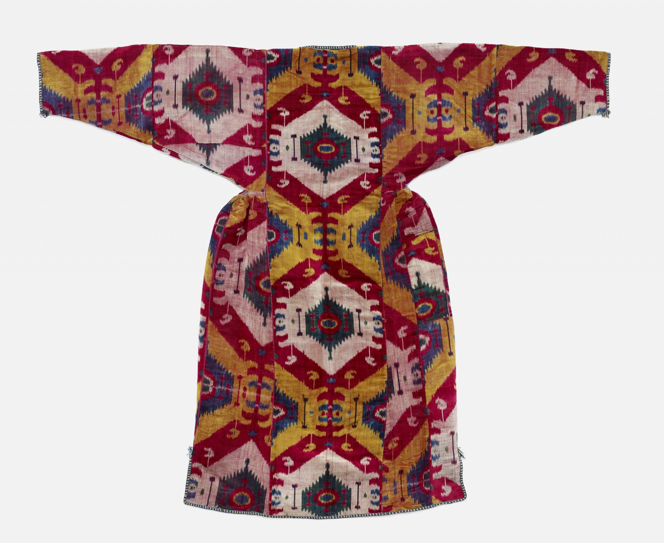 Patterned multicolored woman's robe.