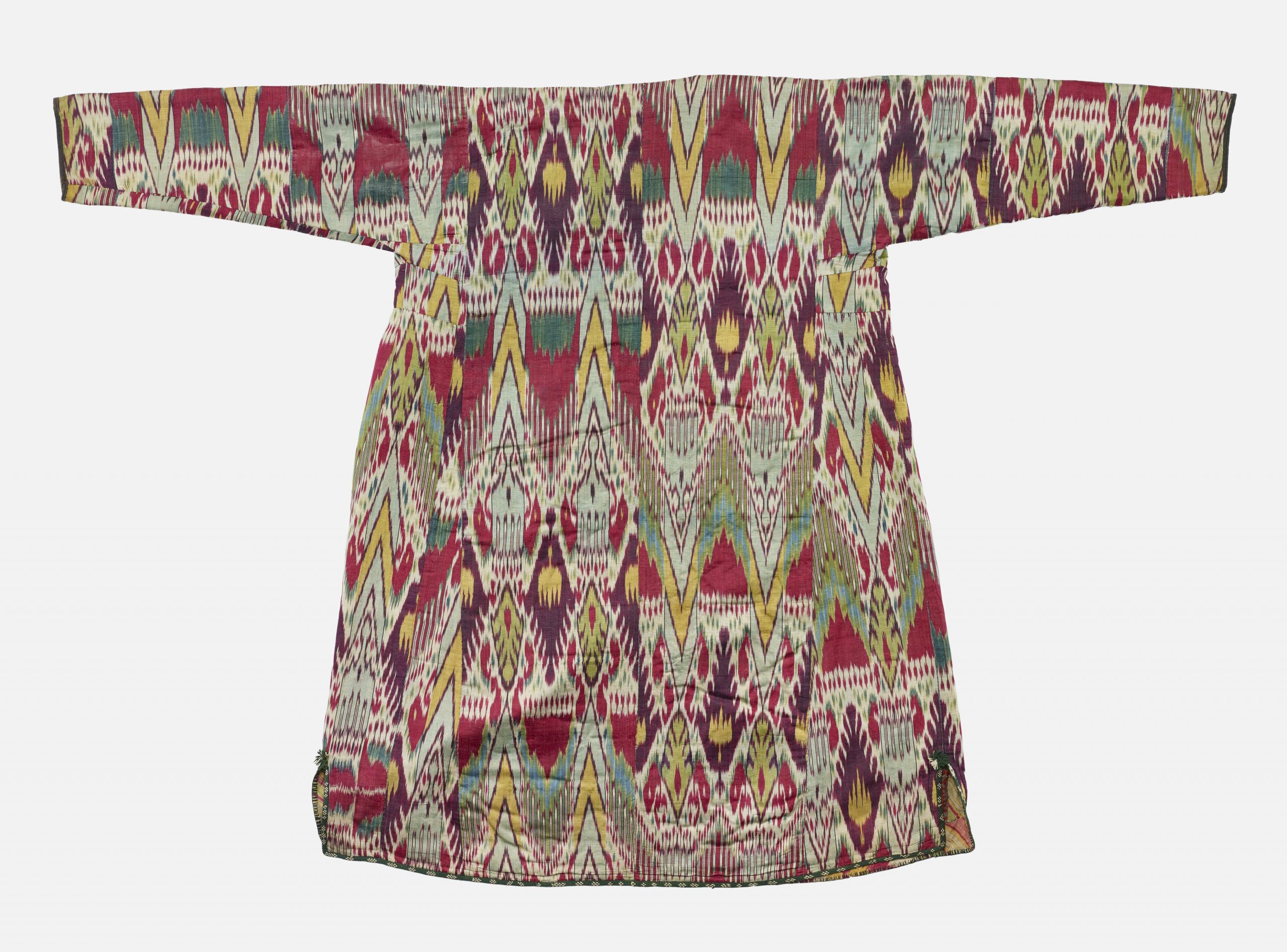 Patterned multicolored woman's robe.