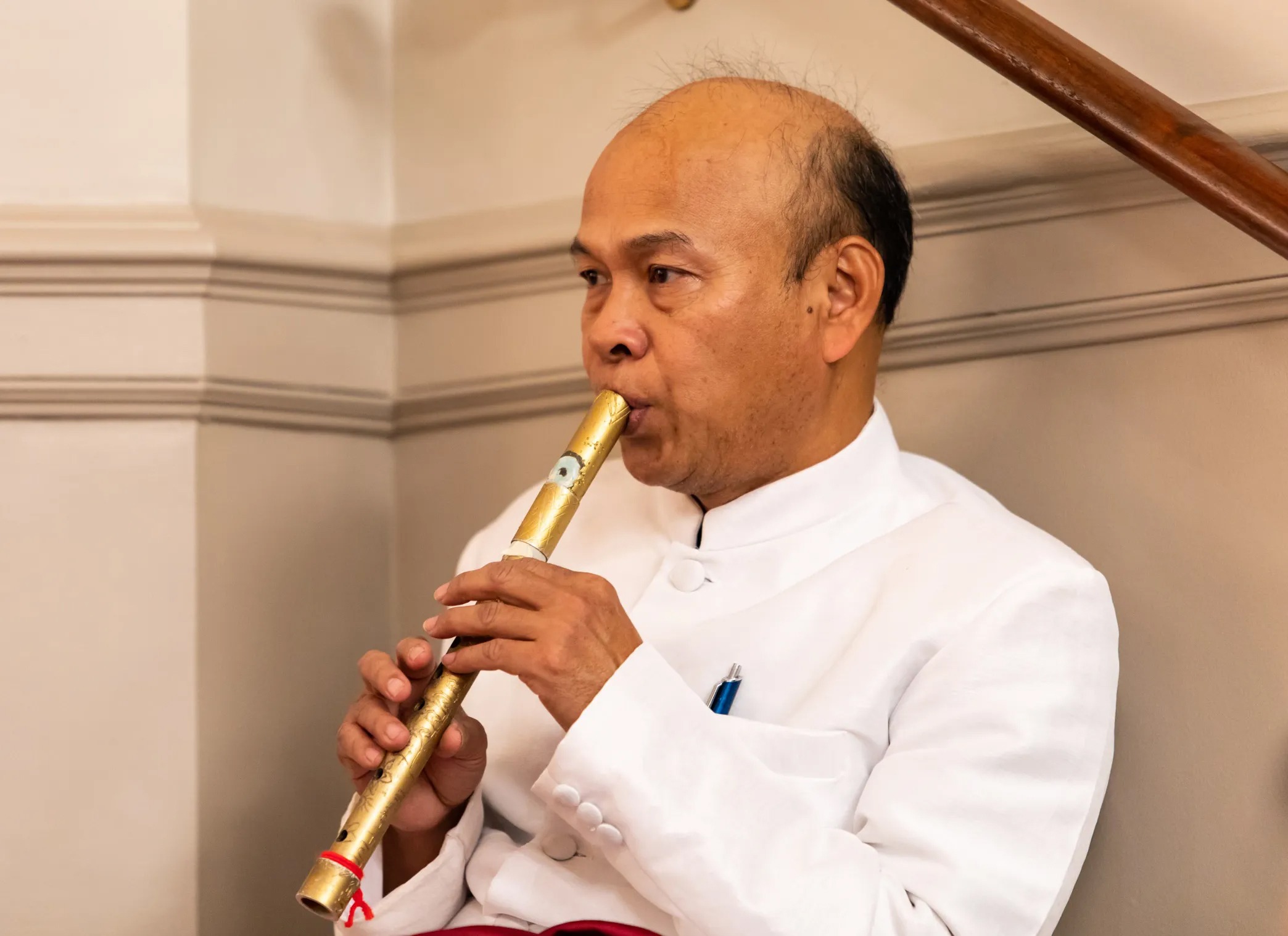 Man playing flute