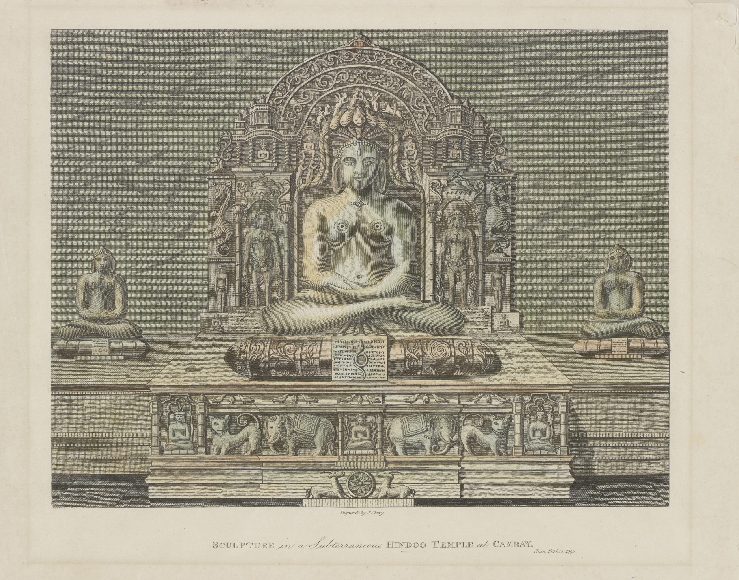 “Sculpture in a Subtaraneous Hindoo Temple at Cambay”