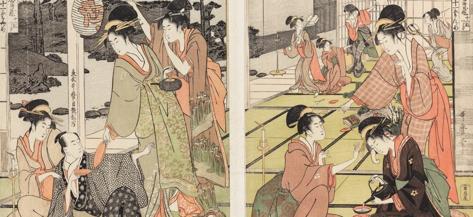 Detail of The Story of the Chūshingura Parodied by Famous Beauties: A Set of Twelve Prints