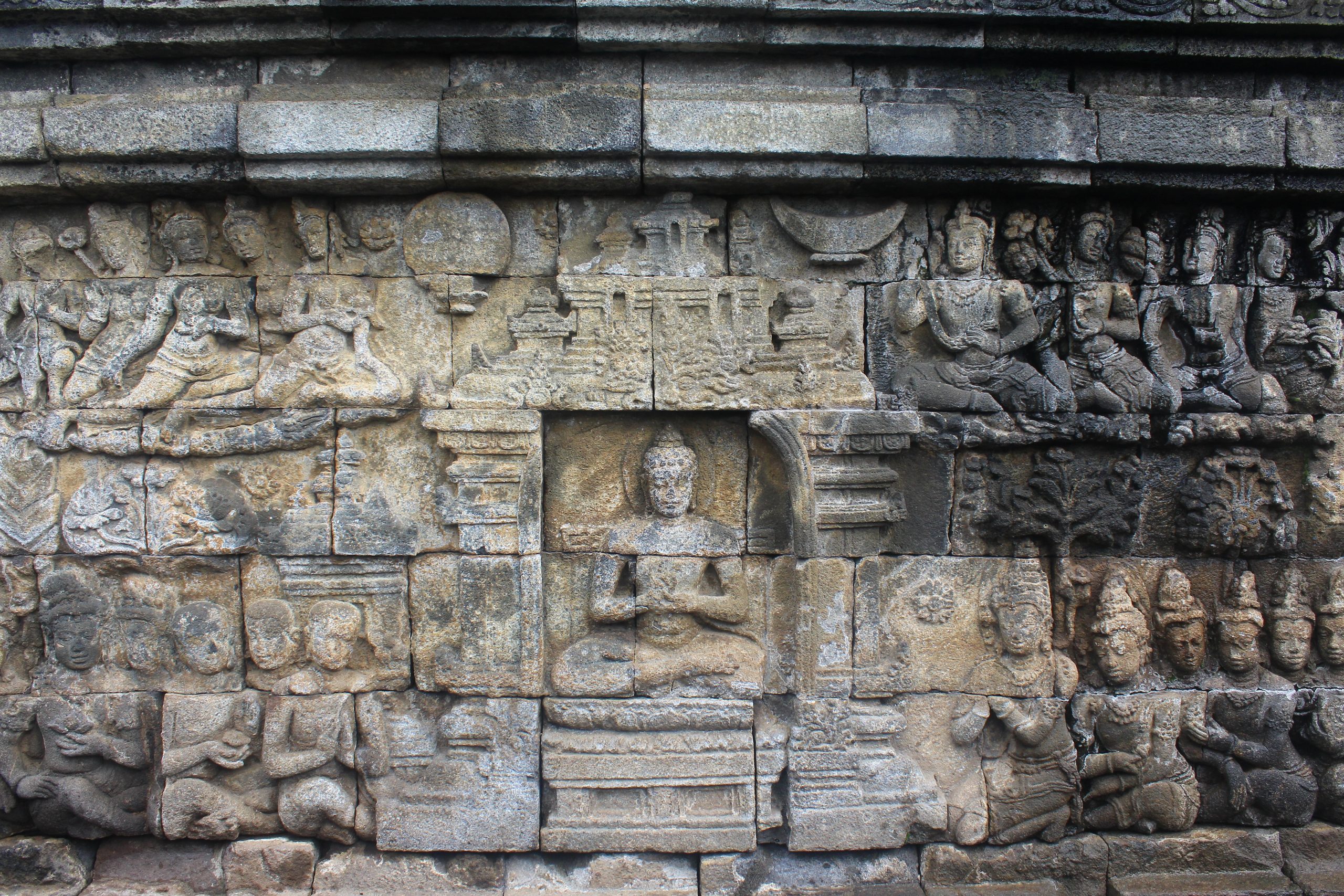 Relief panel with Buddha enshrined