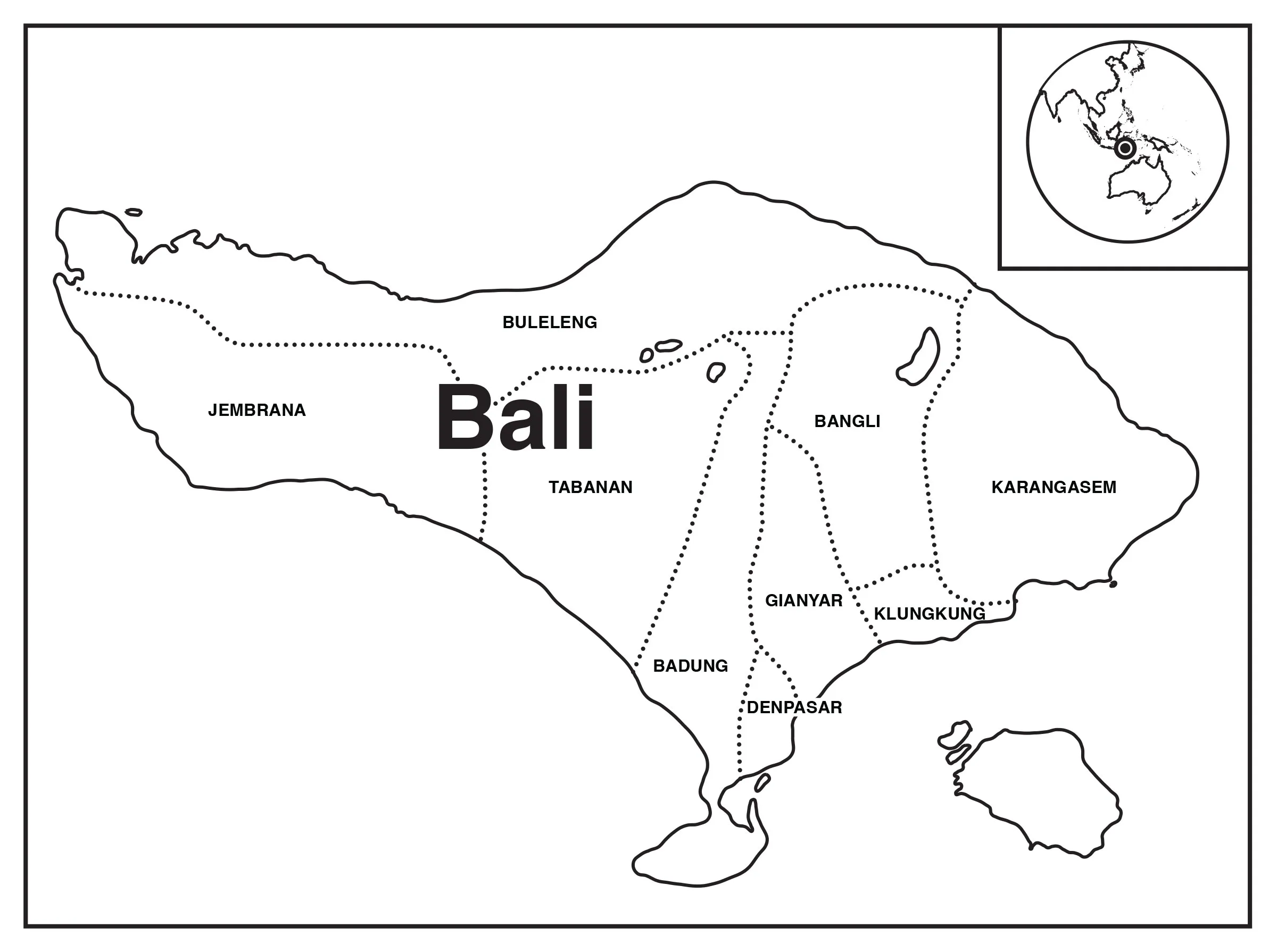 Map of Bali