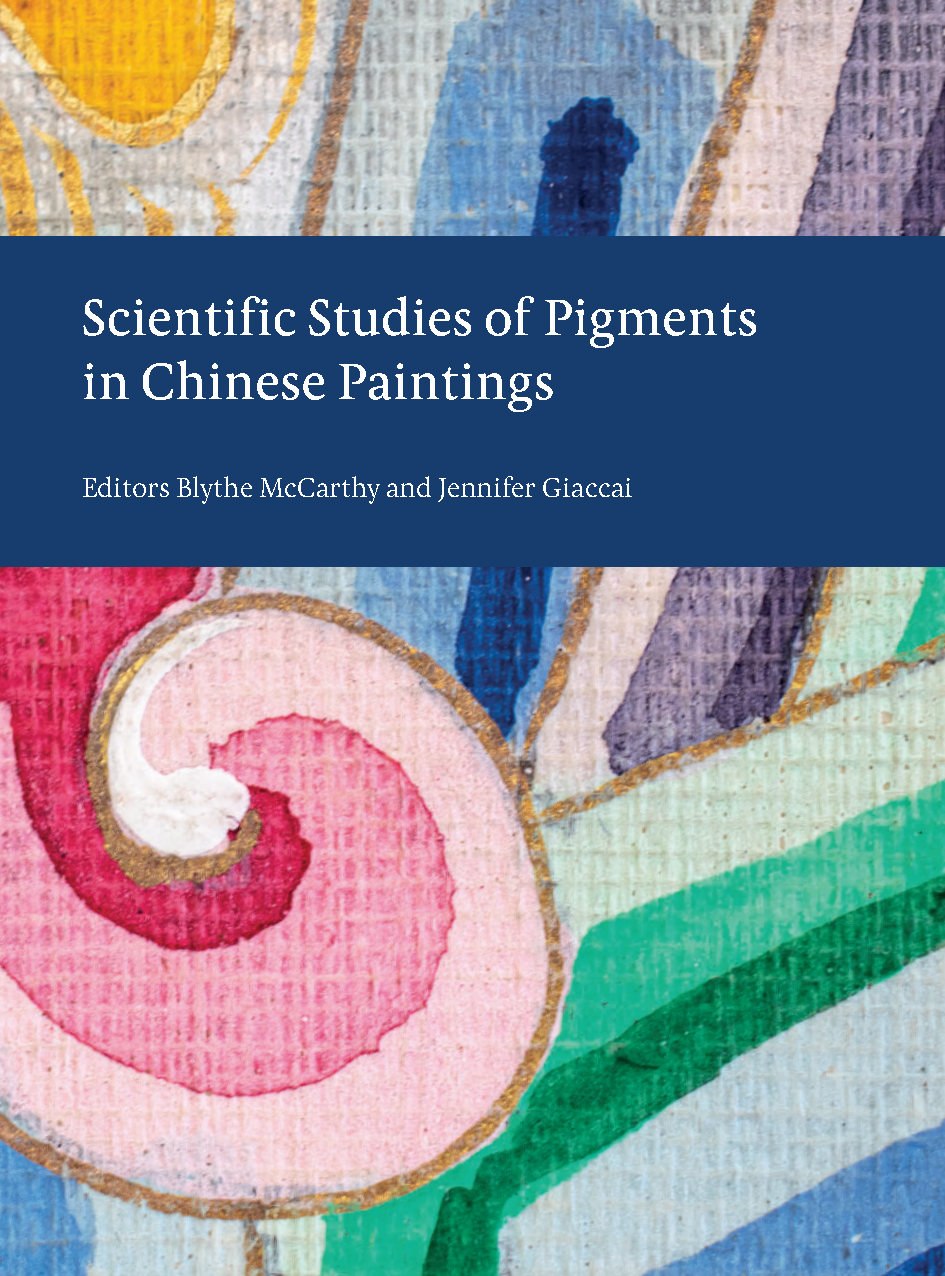 Scientific Studies of Pigments in Chinese Paintings book cover. Colorful swirls of paint on textured paper.