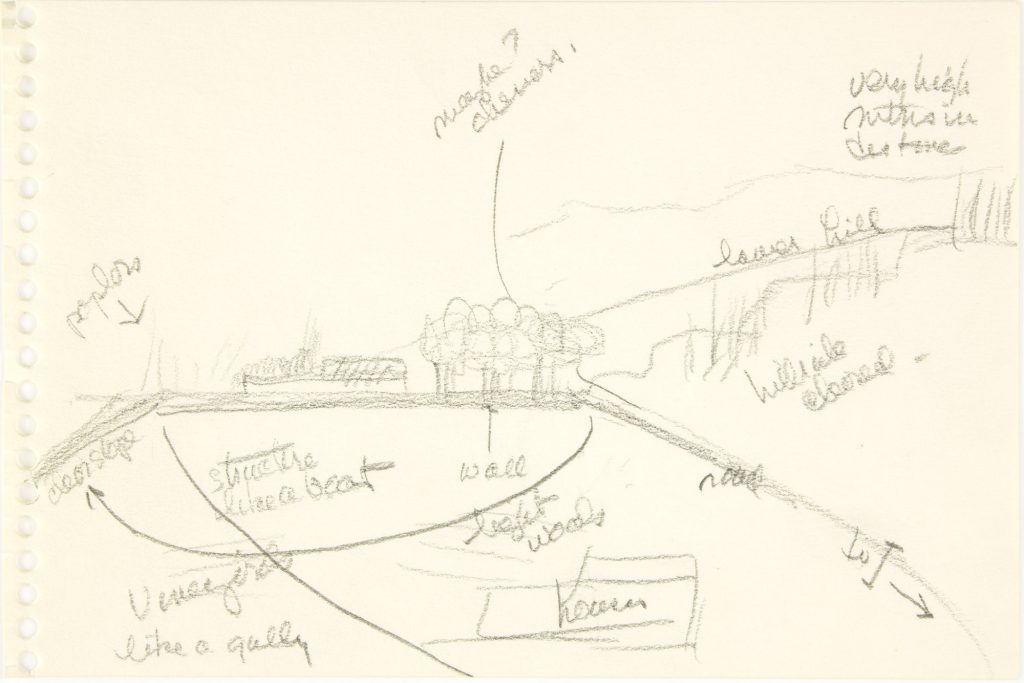 sketch of the garden from Istalif, Afghanistan