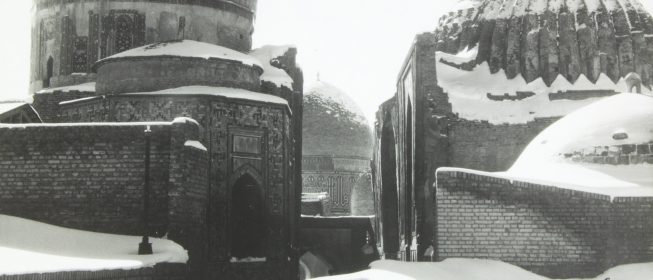 Snow-covered mosques