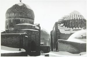 a mosque under a layer of snow