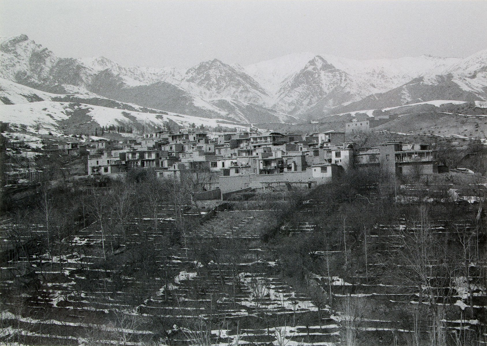 Valley and surrounding mountains