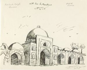 drawing of a mosque