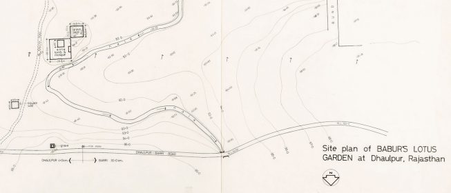 detail of an archival map