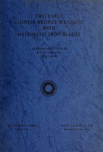 Two Early Chinese Bronze Weapons with Meteoritic Iron Blades book cover