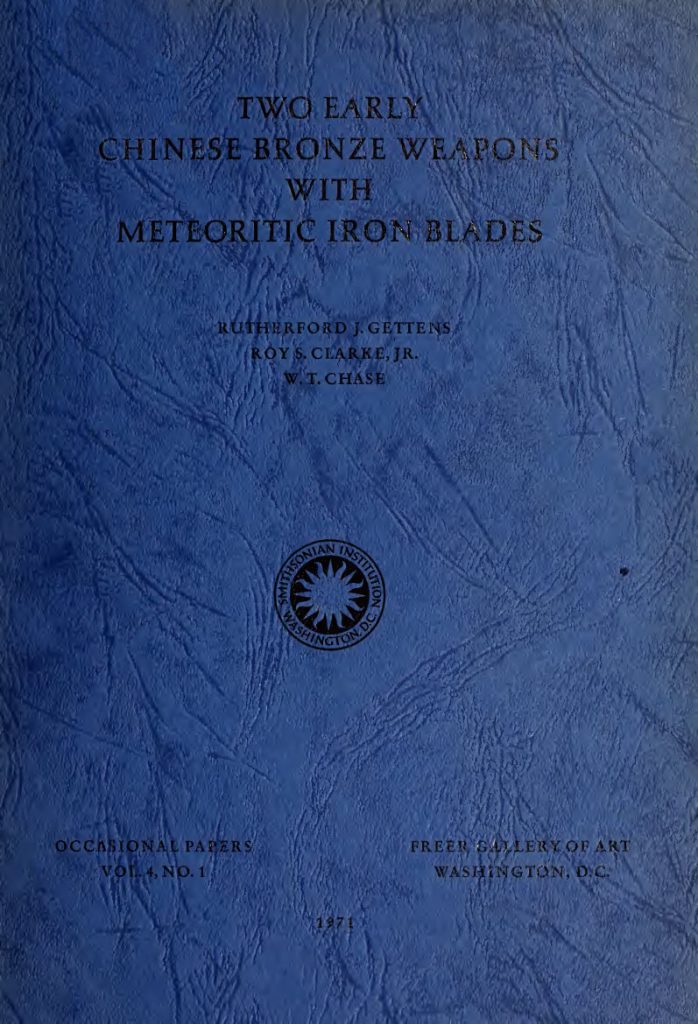 Two Early Chinese Bronze Weapons with Meteoritic Iron Blades book cover