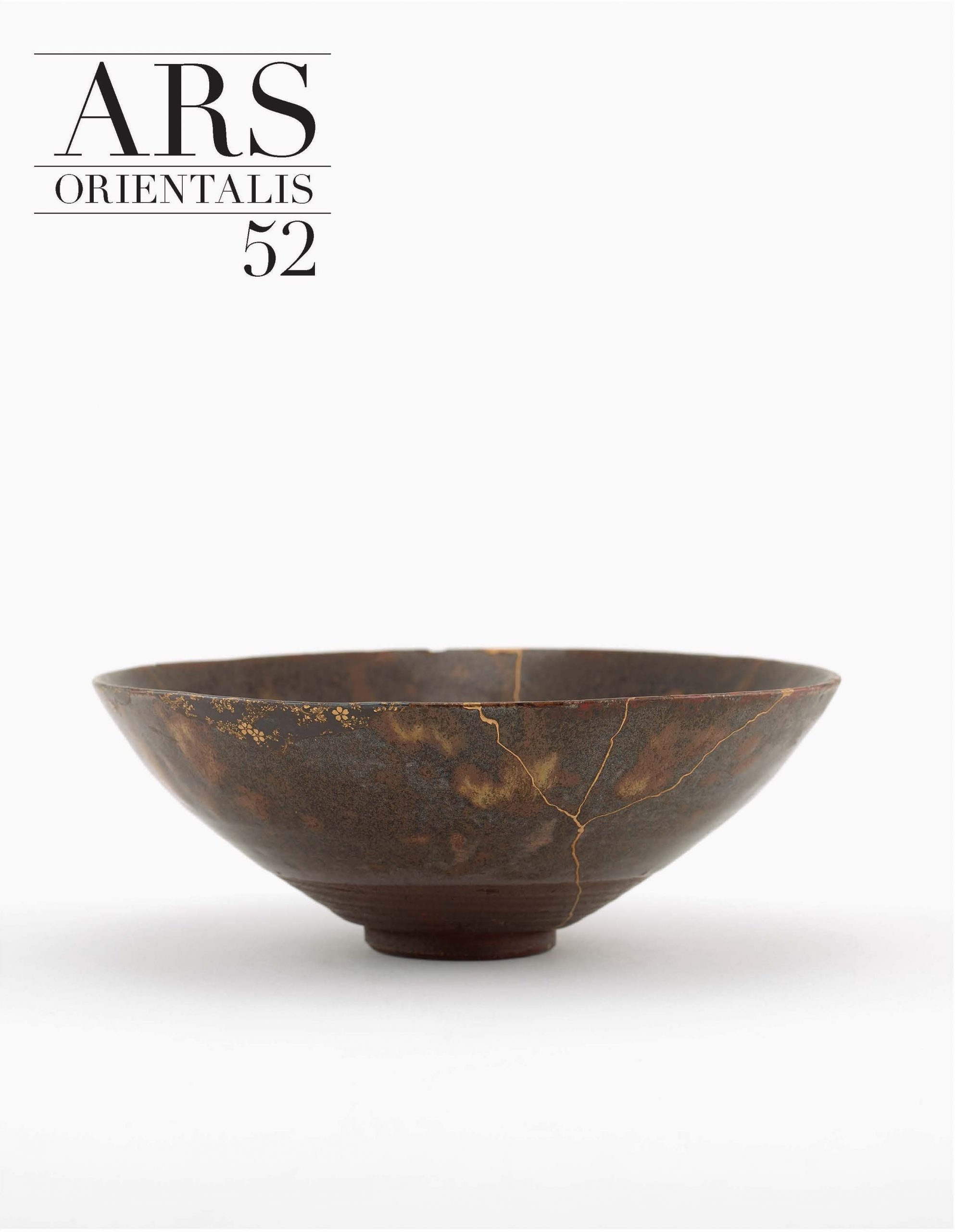 Ars Orientalis, volume 52 book cover. Cover image: A warm-brown bowl with the lines of a golden crack across its side