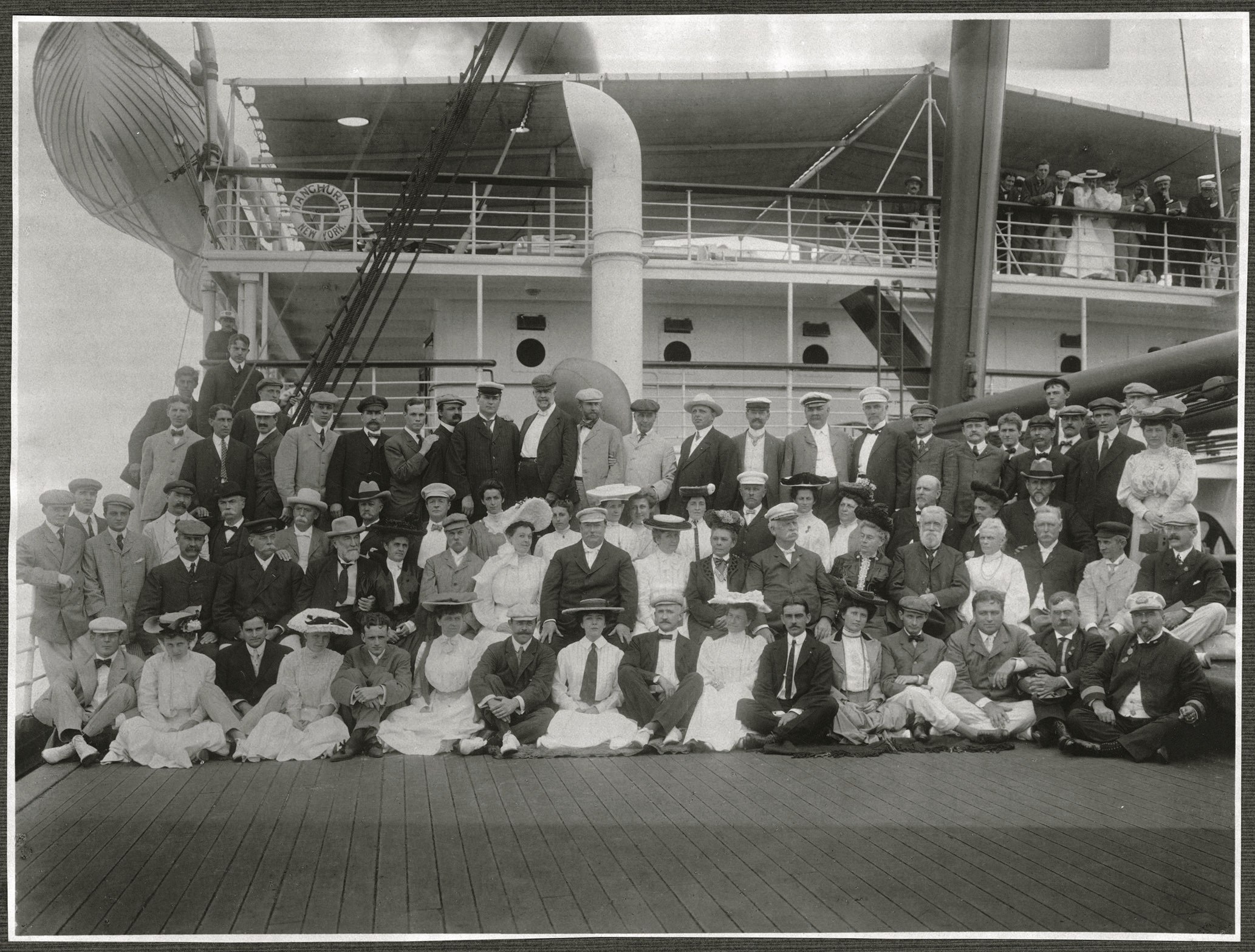 Members of Taft Diplomatic Mission aboard the SS Manchuria.