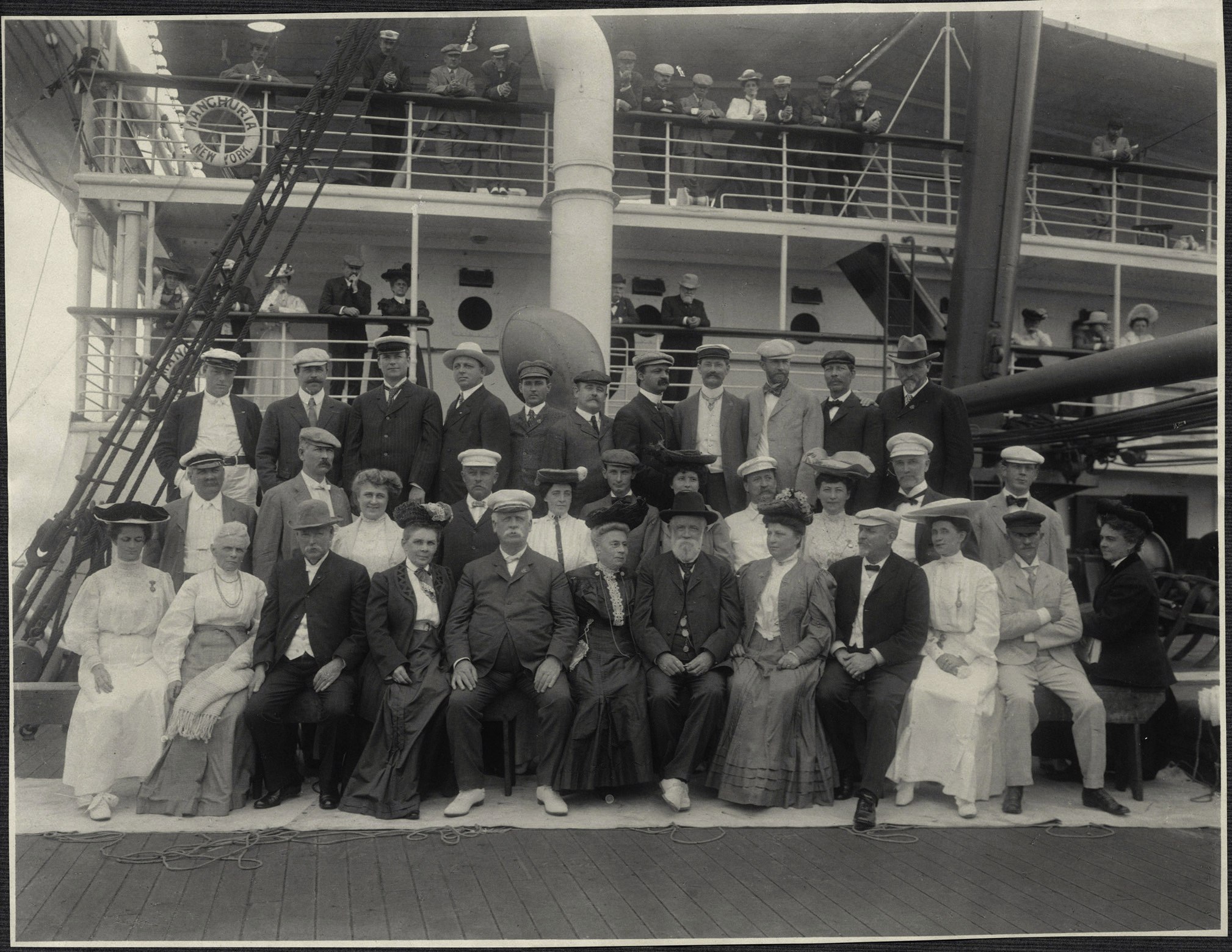 Passengers aboard the SS Manchuria