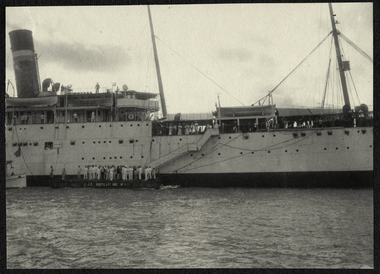 The USS Logan, possibly at Cebu