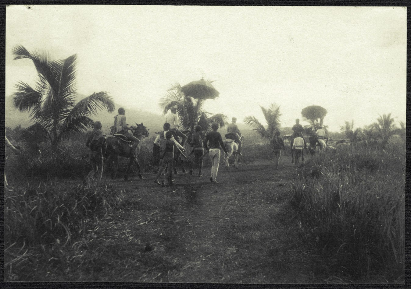 Jolo: The Sultan of Sulu and his attendants on horseback