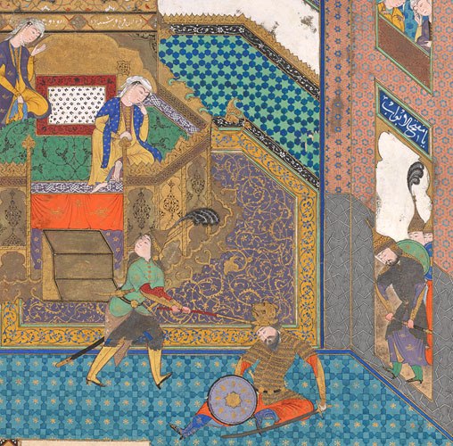 Faraydun Strikes Zahhak with the Ox-headed Mace