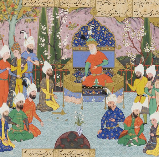 Zahhak presiding over court