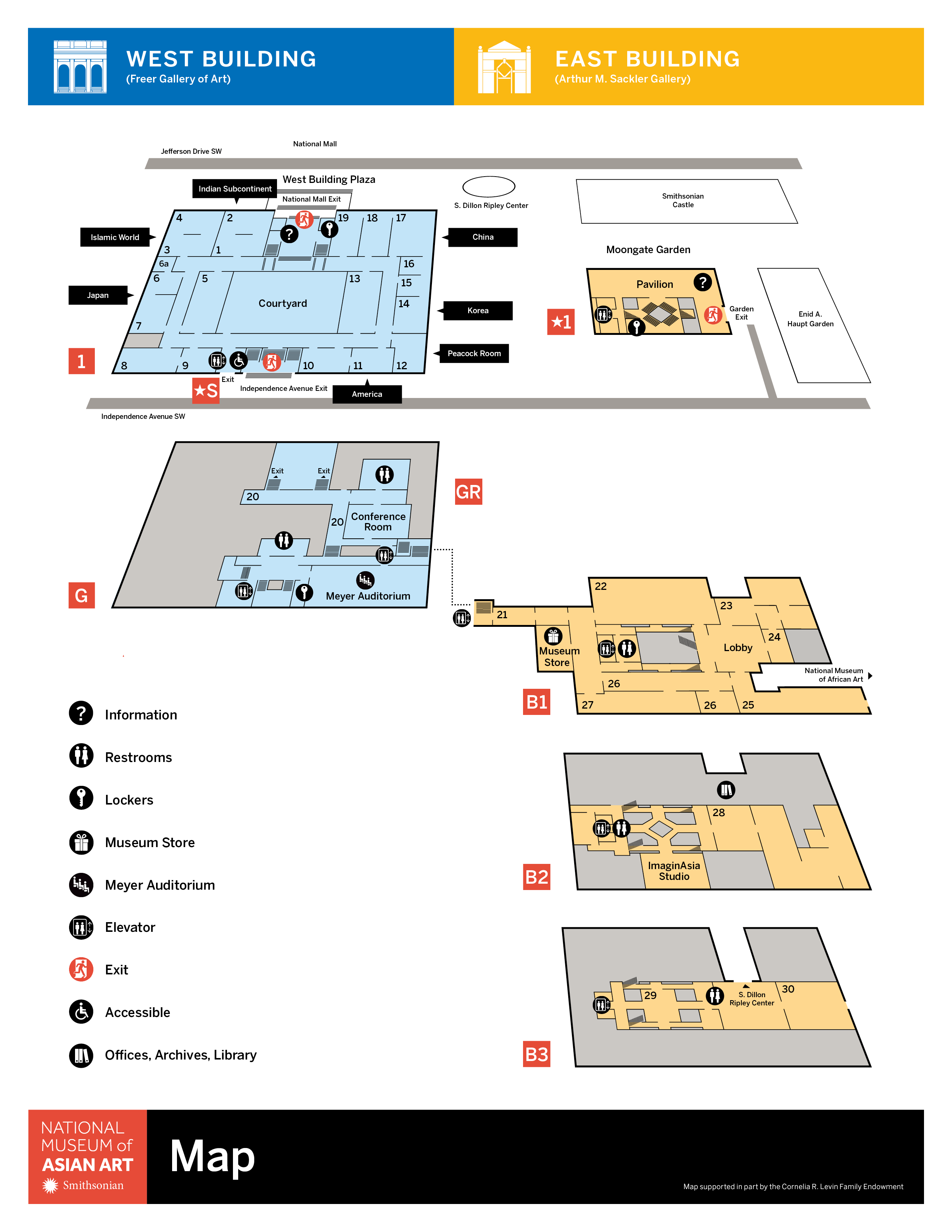 interior floor map of the museum