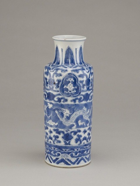 Rouleau-shaped vase F1982.16a-b