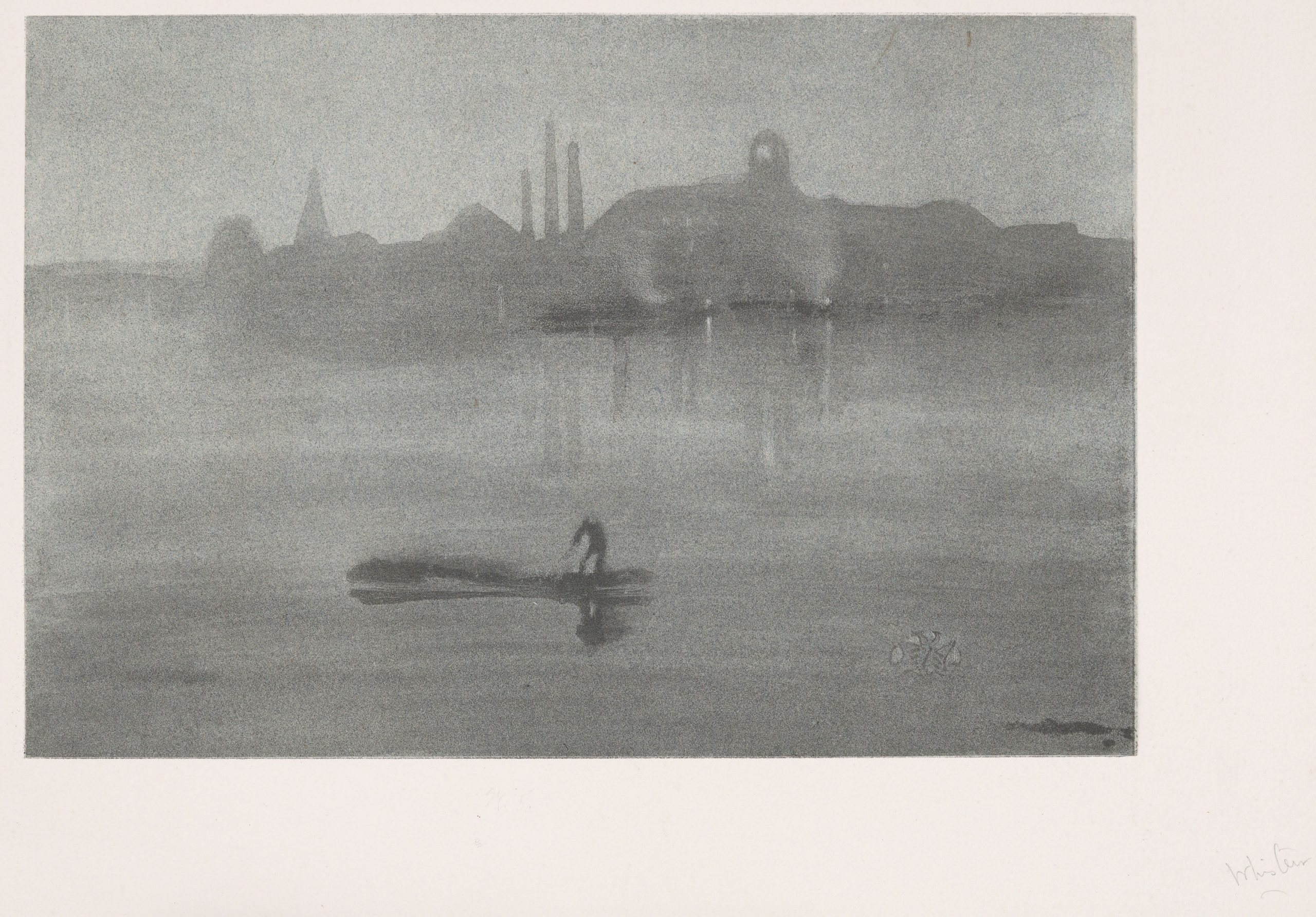 an evening view of the Battersea shore