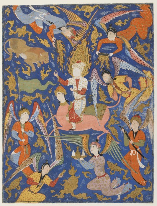 Detail, The Prophet Muhammad's Night Journey (miraj).