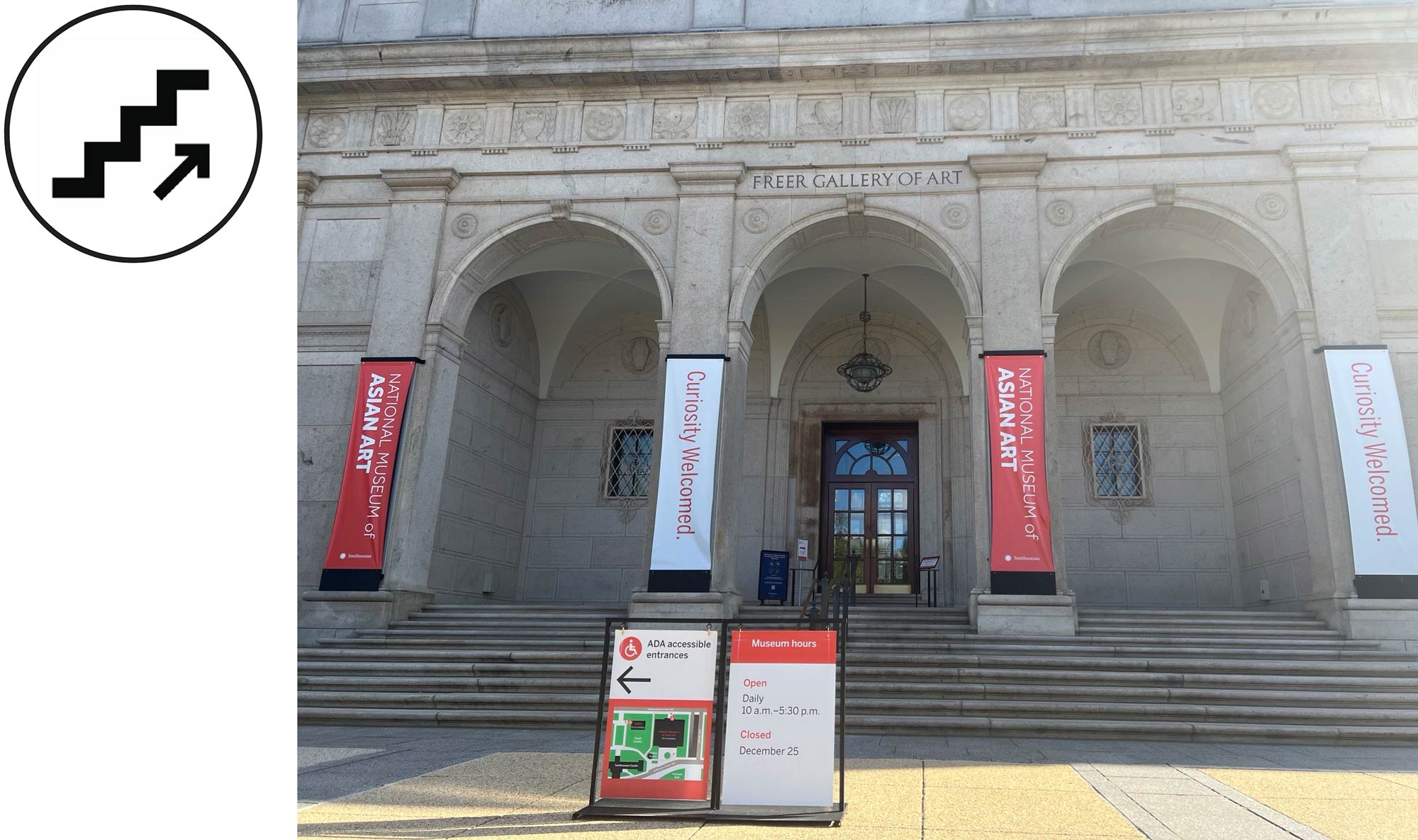 Front steps of the NMAA West Building