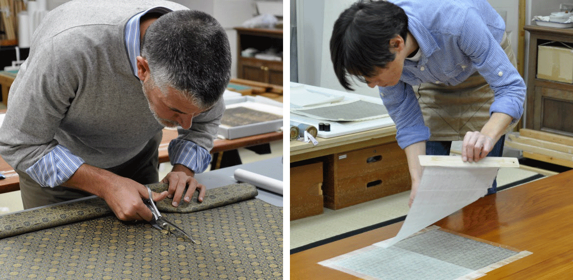 Conservators at work